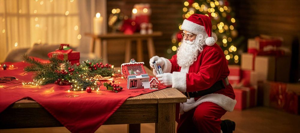 Latarenka Lampion Świąteczny Ozdoba Dekoracja Domek Mikołaj Grający