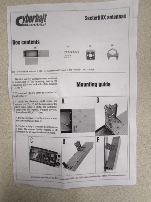 Antena GigaSektor Duo 2xV 16/120