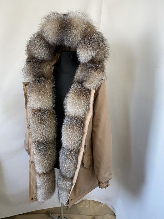 Женская зимняя парка куртка с натуральным мехом блюфрост, 42-60 размер