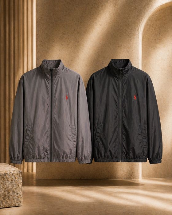 Вітровка чоловіча Polo Ralph Lauren чорна графіт premium