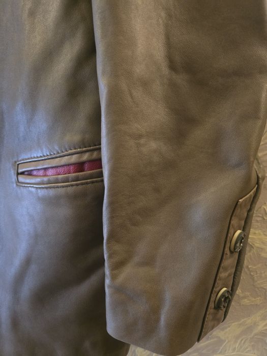 Elegancka niemiecka bawarska kurtka marynarka skórzana myśliwska M.