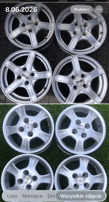 Felgi aluminiowe 14 4x100 kia hyundai renault toyota honda fiat skoda suzuki mazda mitsubishi chevrolet citroen peugeot dacia