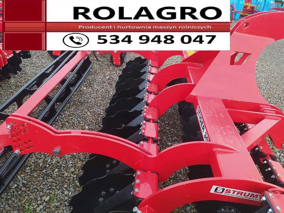 Brona talerzowa TIGER 560 talerze z wałem Transport