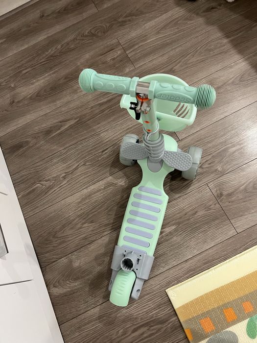 Самокат Smart 5 в 1 з бортиком, мʼятний, новий