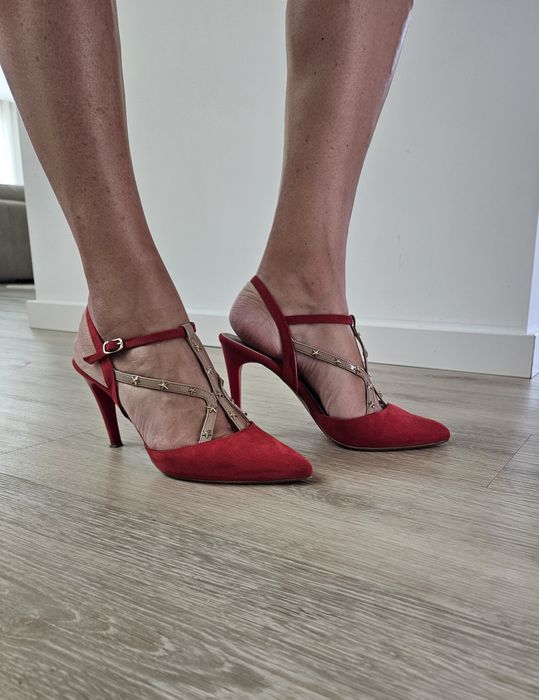 Sapatos de salto coral nr. 39