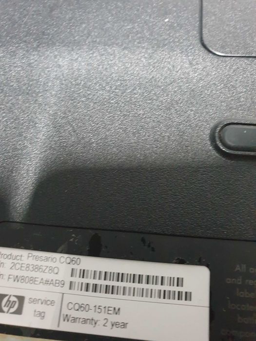 motherboard compac CQ60 processador T4500 sem anomalia