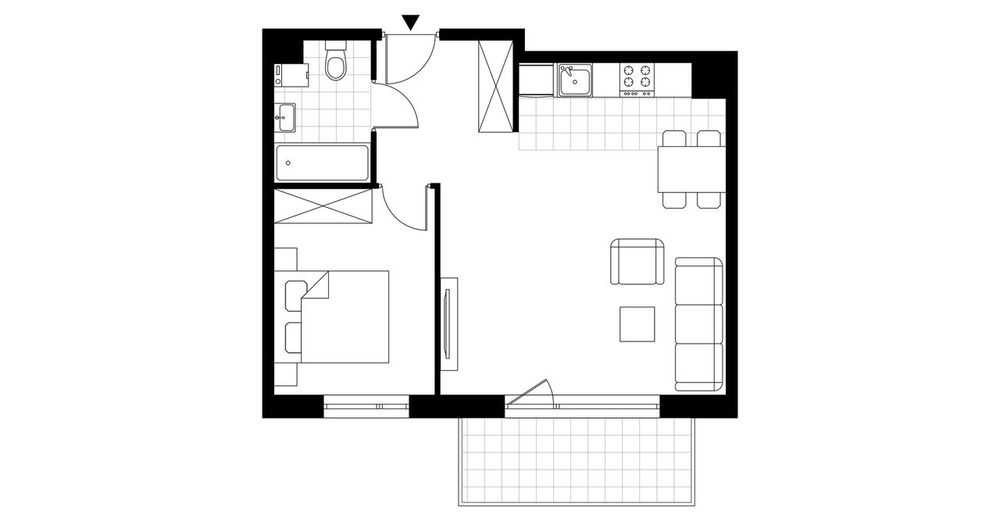 2-pokojowe mieszkanie 46m2 + balkon