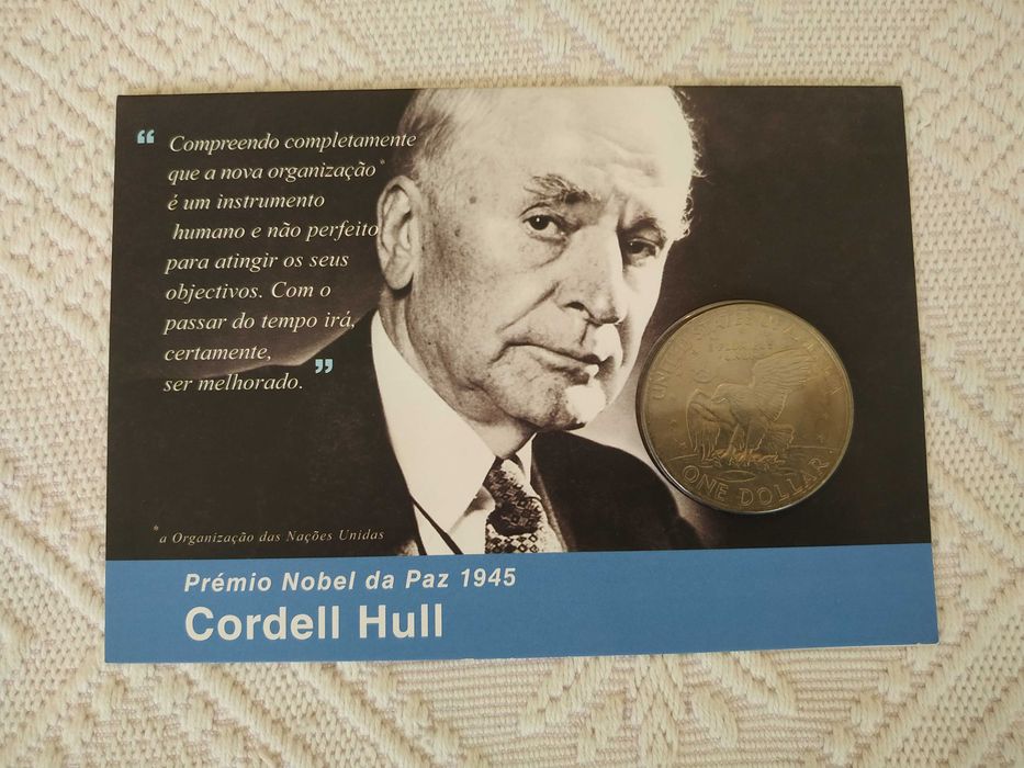 Coincard Cordell Hull - moeda de one dollar de 1972 - EUA