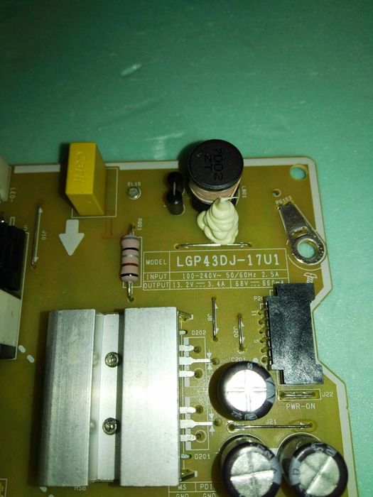 Fonte de alimentação LG lgp43dj-17u1  eax6 7 2 0 9 0 0 1
