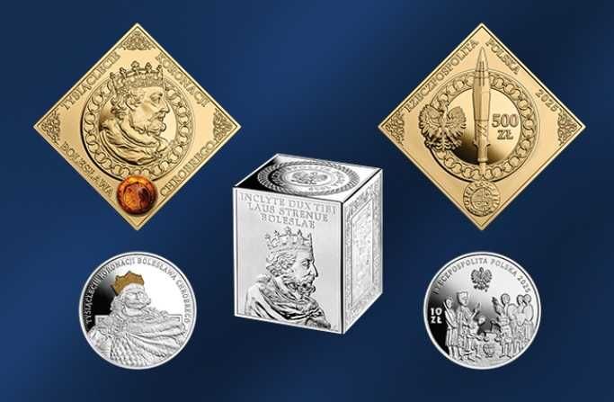 Kolekcja monet 1000-lecie koronacji Bolesława Chrobrego