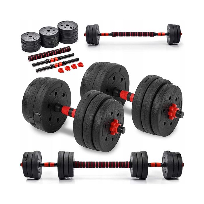 ZESTAW HANTLI 20 KG Hantle Regulowane 2 x 10 kg + sztanga