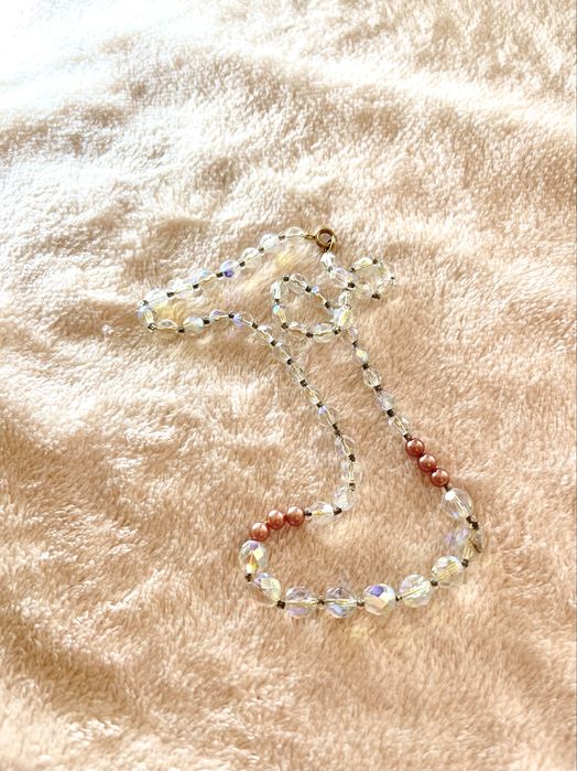 Хрустальные бусы Чехословакия, винтажное украшение