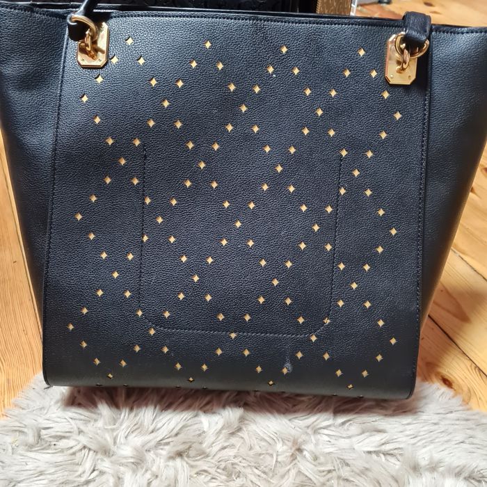 Ralph Lauren RLL duża torba torebka szoperka RLL shooper czarna złote