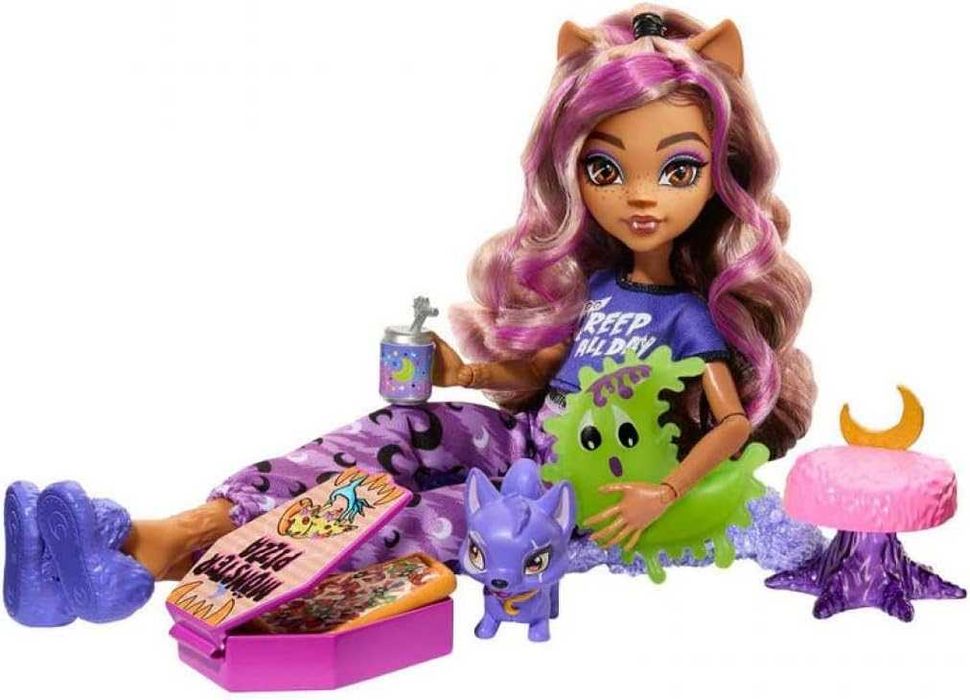 Monster High Party Clawdeen Wolf HKY67 Монстер Хай Клоді Вечірка піжам