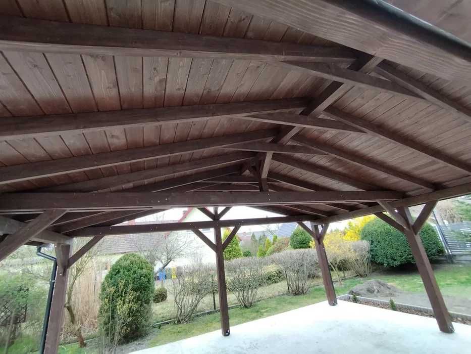 wiata 6x5m szybko i solidnie drewno suche i klejone
