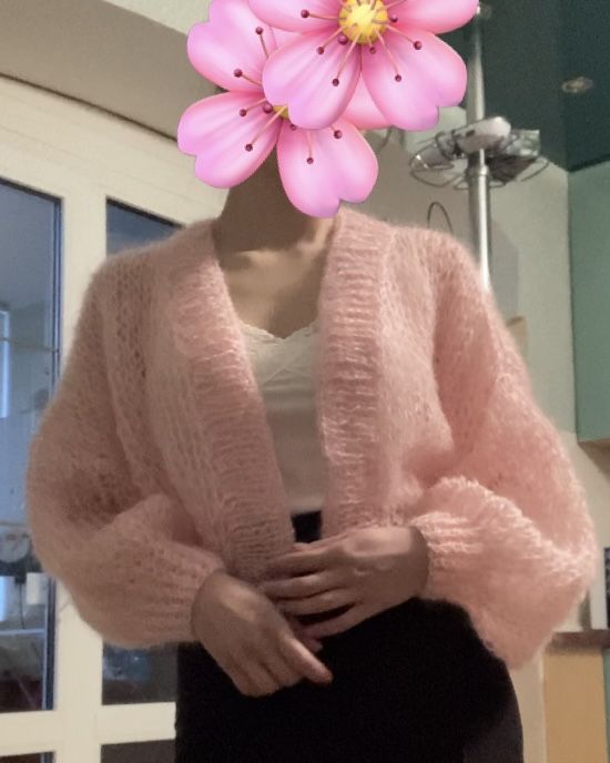 Рожевий кардиган в‘язаний кардиган павутинка хмаринка мохер мохеровий