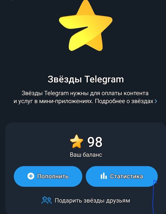 Продам 100 звезд в телеграм