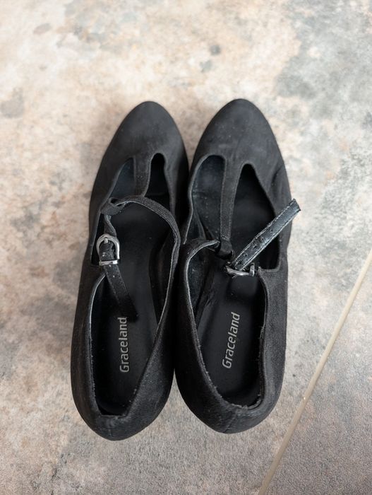 Buty na obcasie czarne damskie 38