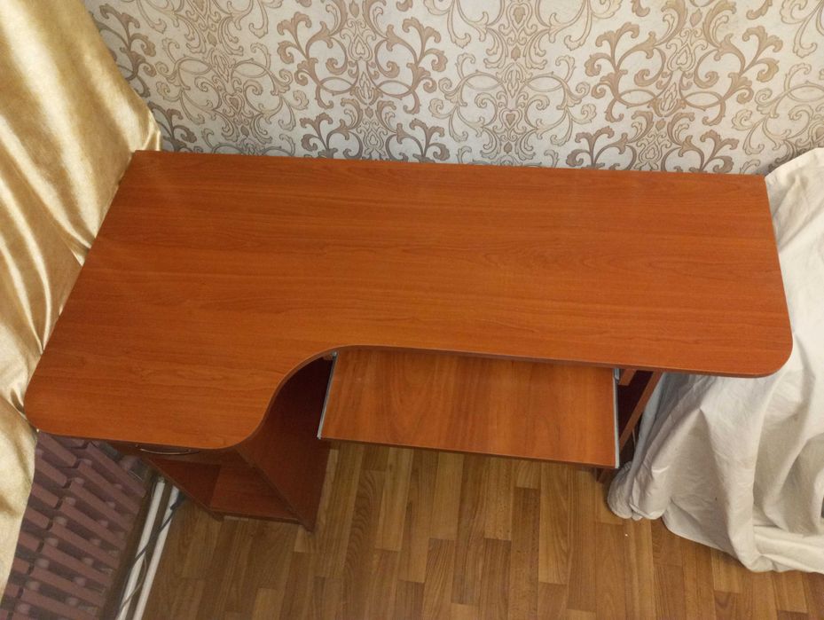 Стол компьютерный письменный ученический 120 х 60 см вишня оксфорд