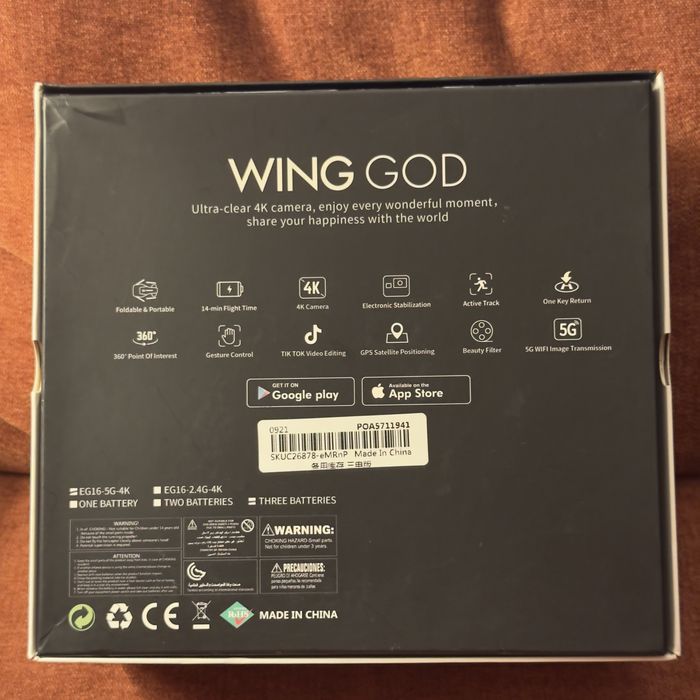 Drone Wing God EG16 5G-4K