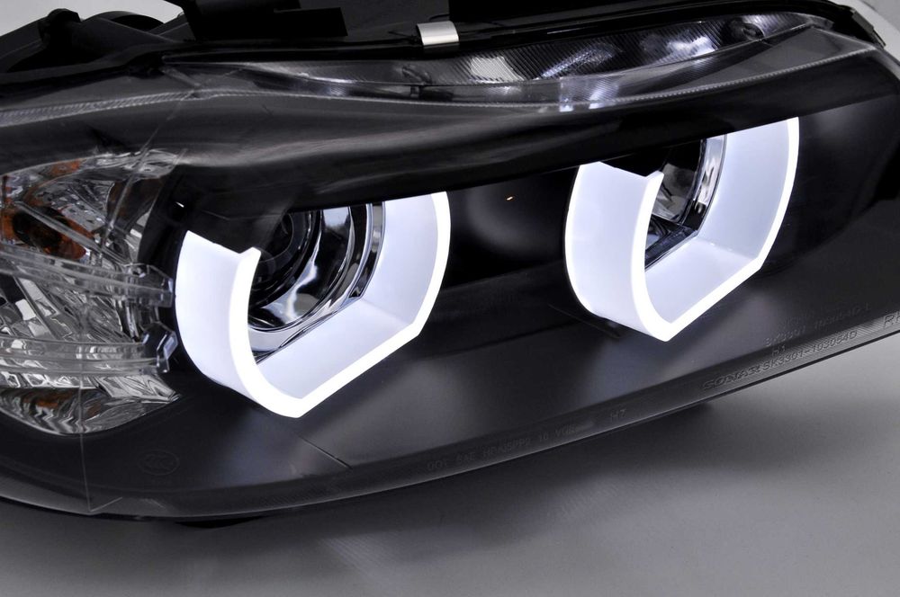 Lampy reflektory przednie przód BMW E90 05-08 D1S RINGI LED U-BAR NOWE