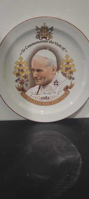 Prato de Coleção Comemorativo - Visita do Papa João Paulo II (1982)