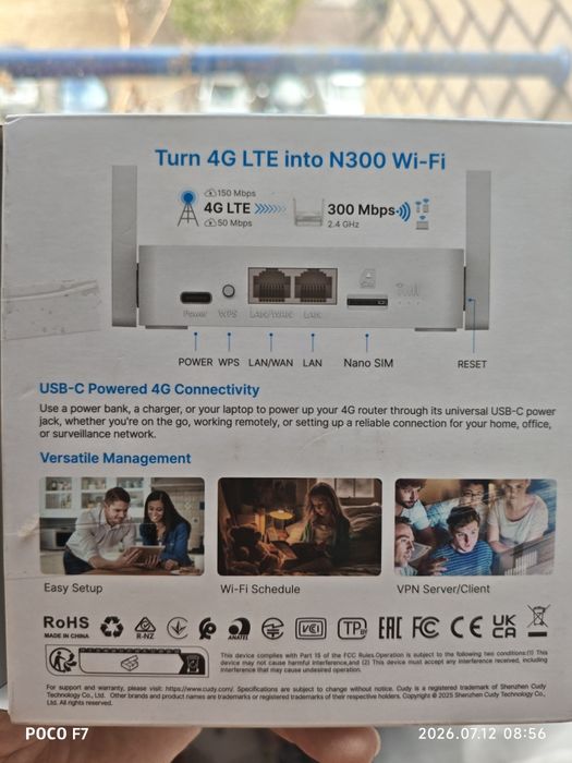 Cudy N300 Router 4G