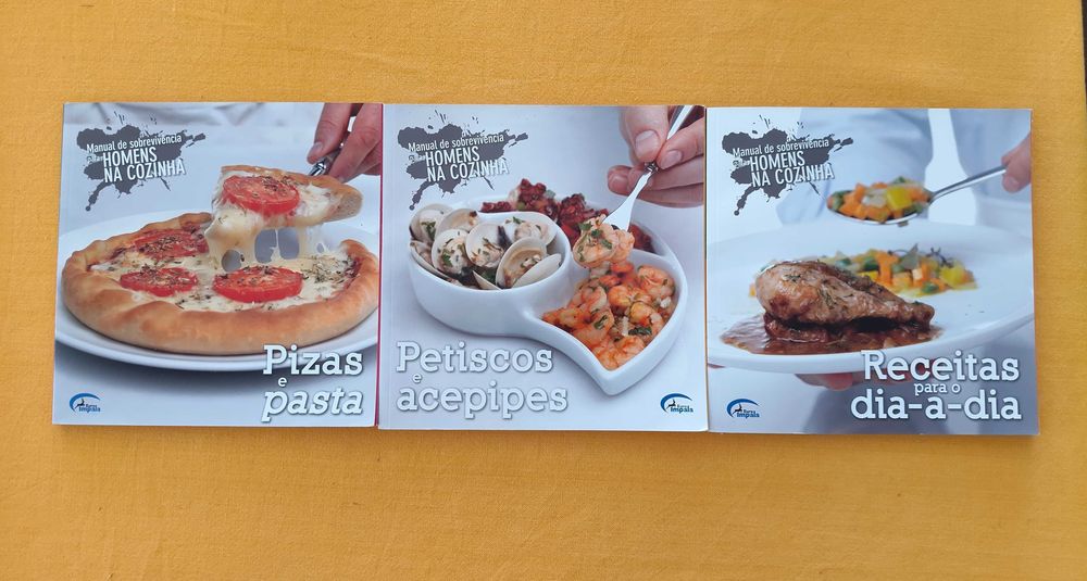 Pack 3 livros “Homens na Cozinha” – Pizzas, Petiscos e Receitas do Dia-a-Dia