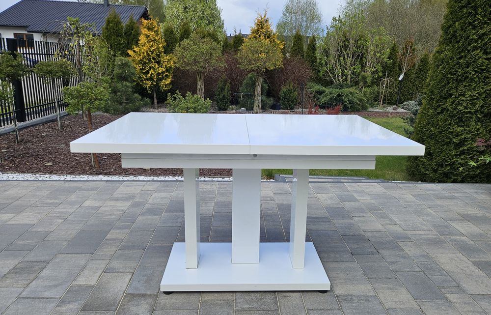 Stół BRW biały połysk rozkładany 130-180 cm