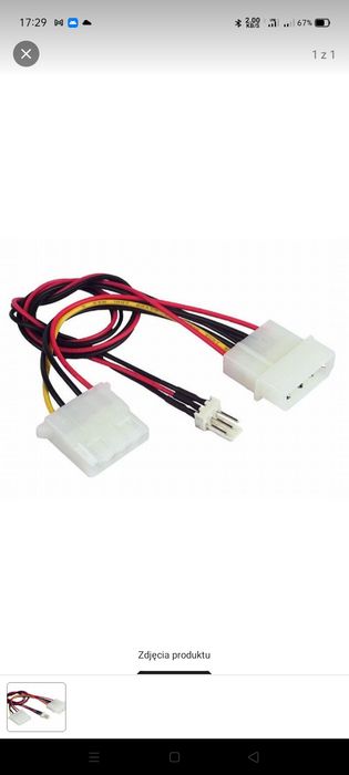 SHIRU Przejściówka Molex - Molex +3pin (wentylator)
