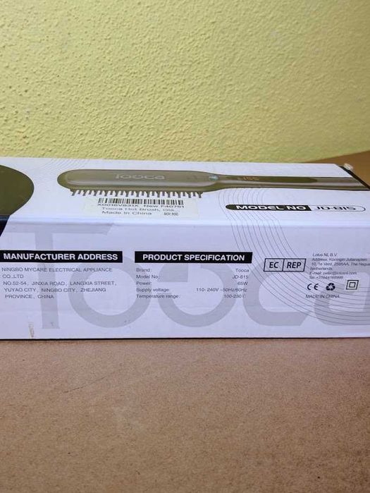 (NOVO) Escova Alisadora de Cabelo Elétrica Tooca JD-815 com Display e Acessórios