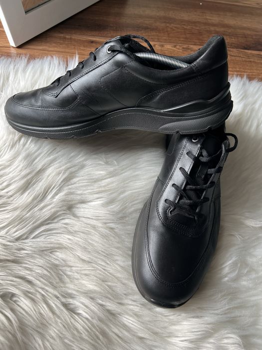 Ecco skórzane buty czarne goretex 49