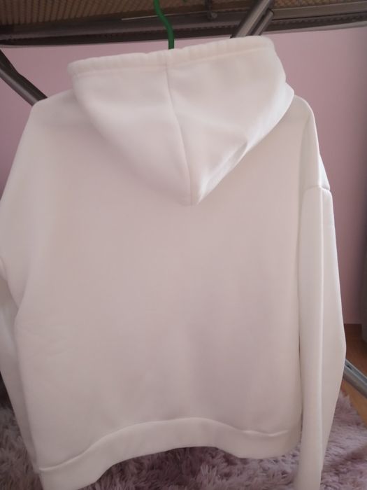 Biała bluza z kapturem XL