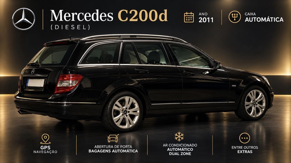 2011 - Mercedes C200d (cx AUTOMÁTICA) — photo 2