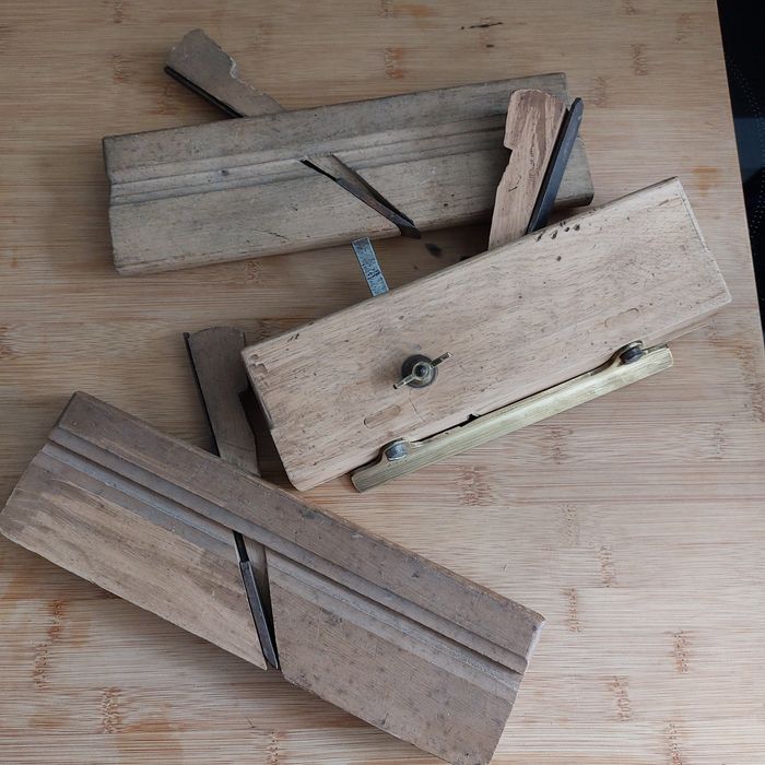 Stary hebel do drewna narzędzia stolarskie 3 sztuki