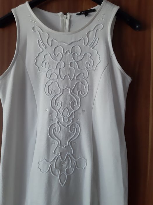 Śmietankowa  sukienka L