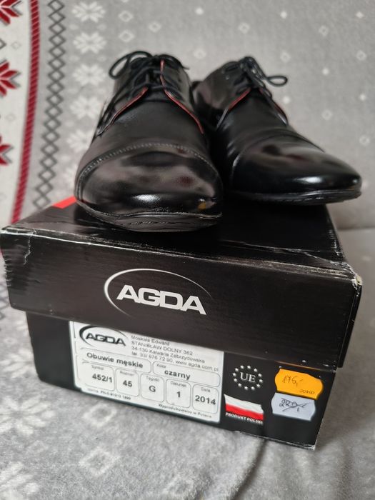 Nowe buty garniturowe ślubne agda skóra