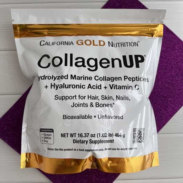 204 г/464 г/1 кг Collagen UP Морской коллаген 1 и 3 тип с витамином С