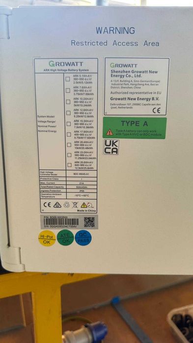 Sistema de gestão de baterias (módulo BMS) - Growatt BDC 95045-A1