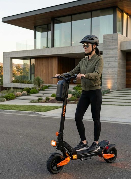 ТОП! ECOBIKE Zen U12 GIANT Blade GT Pro Sport — швидкий та потужний електросамокат 1600 Вт 18/26 Ah Червоний