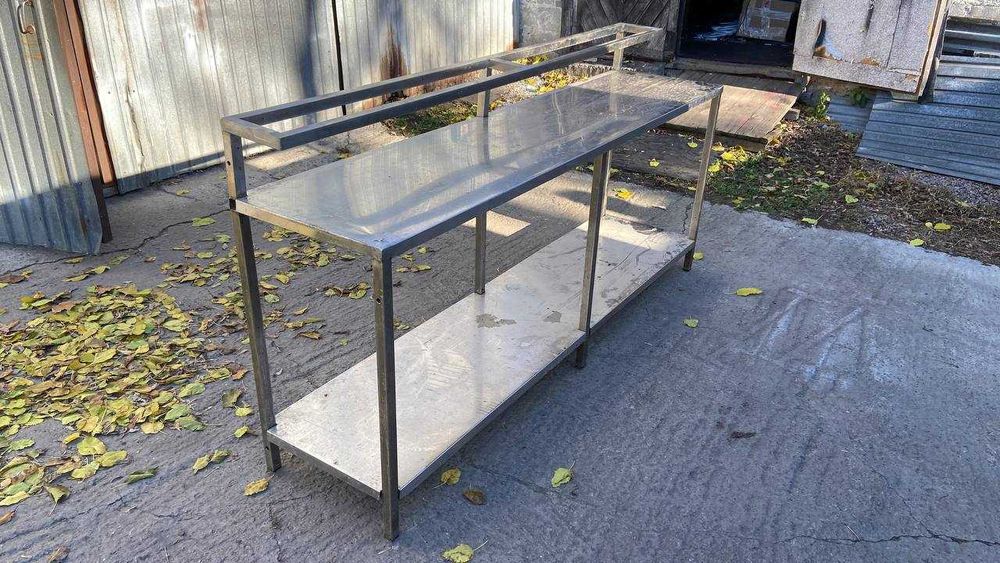 Б/в столи виробничі з нержавіючої сталі віл 1,5 до 2,2 м для ресторана