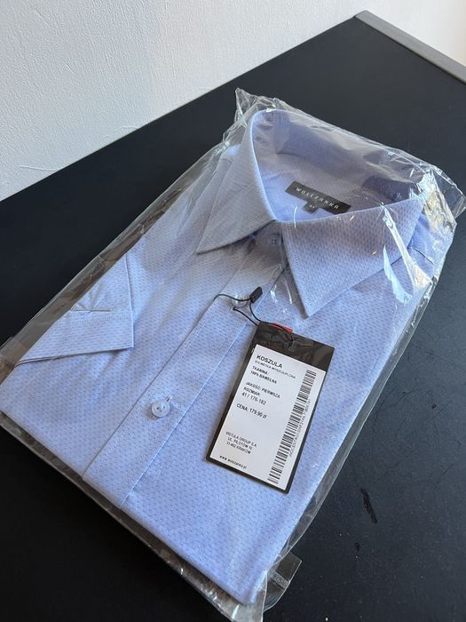 WÓLCZANKA koszula męska SLIM krótki rękaw 41 176–182 NOWA