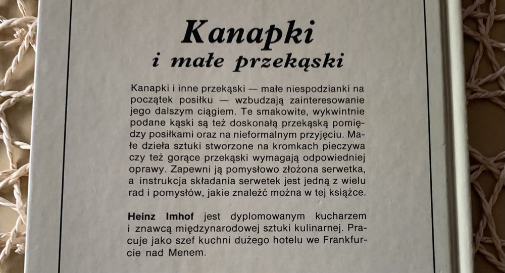 NOWA książka „Kanapki oraz małe przekąski” Heinz Imhof przepisy