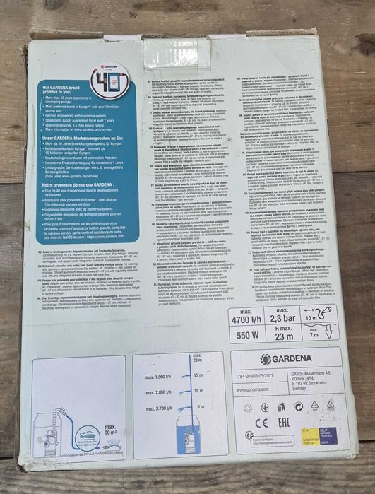 Pompa zanurzeniowa Gardena 4700/2 INOX nowa 1764-20