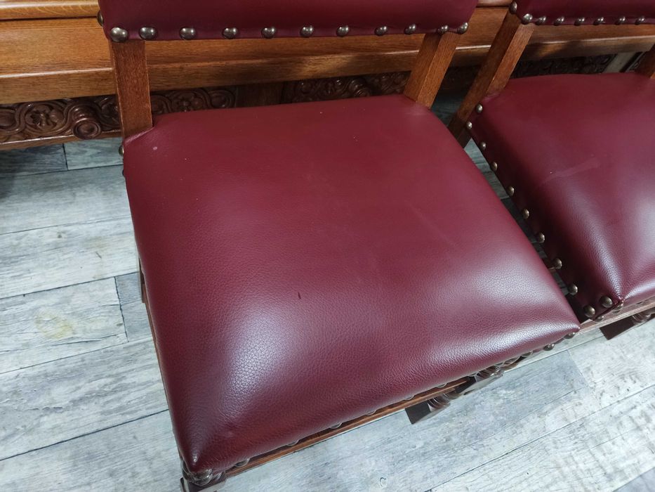 ... 6 Stylowych Tapicerowanych Krzeseł / Flamandzkie ...