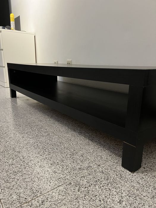 Aparador tv IKEA Lack  cor preto- castanho