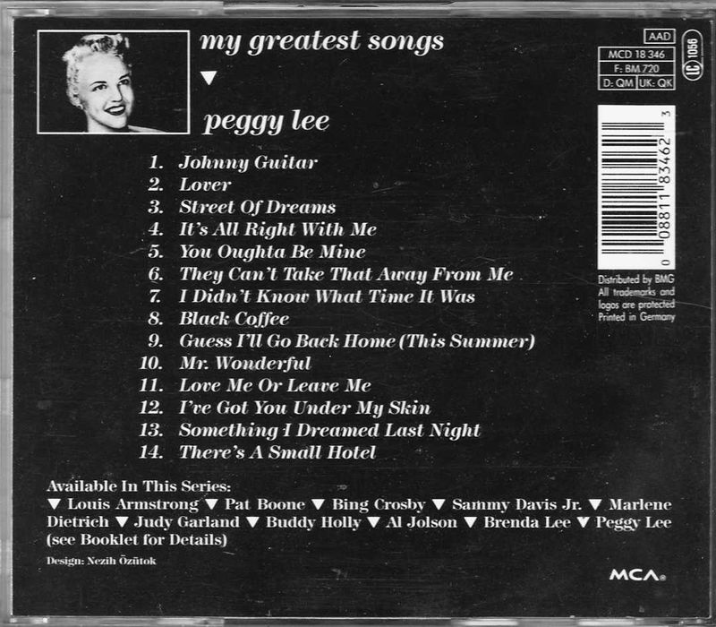 CD Peggy Lee - My Greatest Songs
