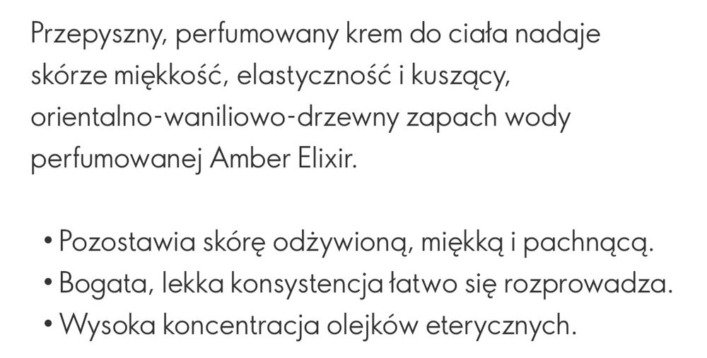 Woda perfumowana Amber eliksir 50ml Oriflame+balsam 250ml +2gratisy