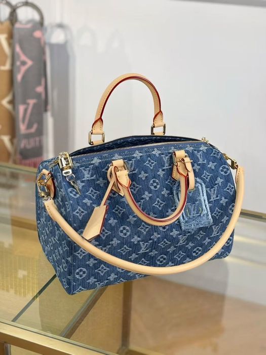 Louis Vuitton Speedy 30 Denim Bag