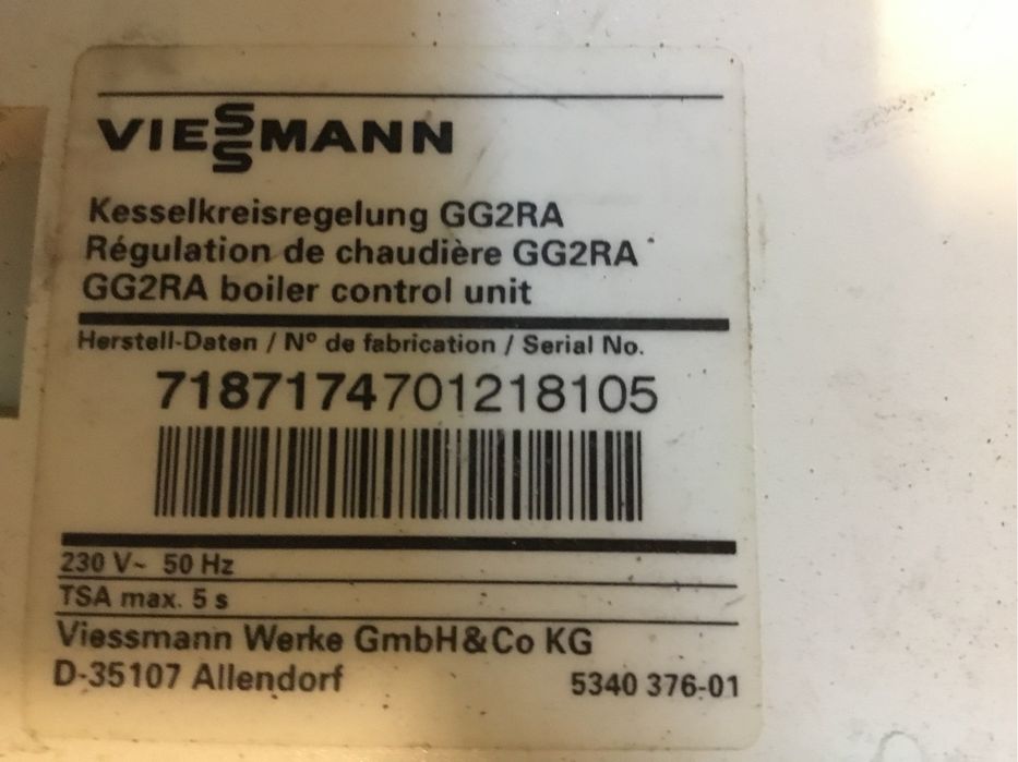 Płyta główna piec gazowy Viessmann z obiegiem GG2RA